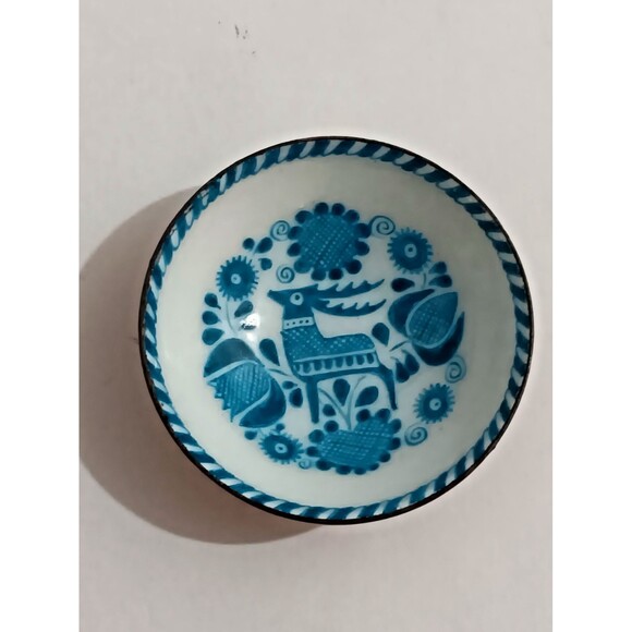 Steinbock Austria Hand Made Enameled Trinket or Spice Bowl's Set of 3 - Picture 4 of 8